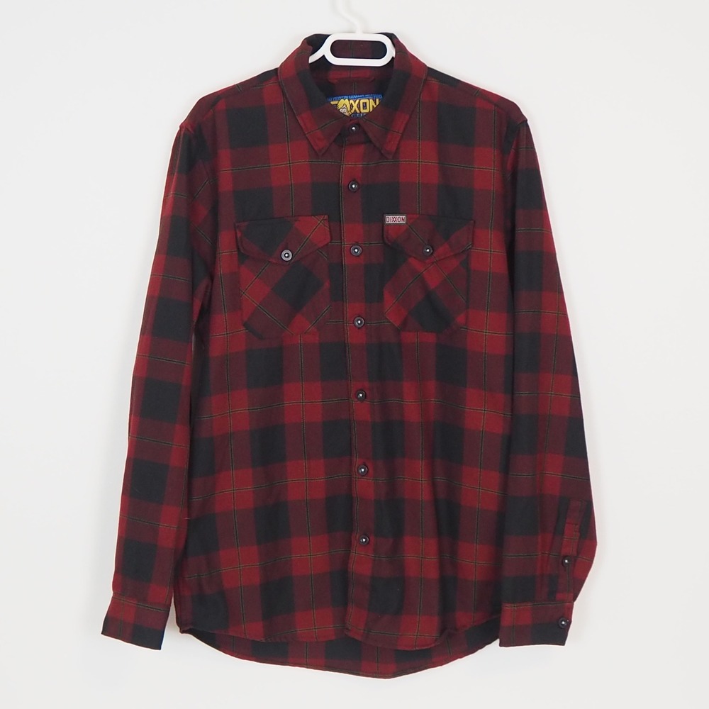 DIXXON Flannel Shirt Mens Medium TKO Special‎ Edition Red Black Button Plaid